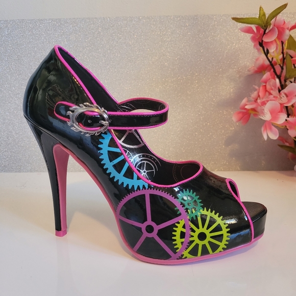 Size 9 Brand New Ellie Steam Punk Heels - Picture 3 of 5